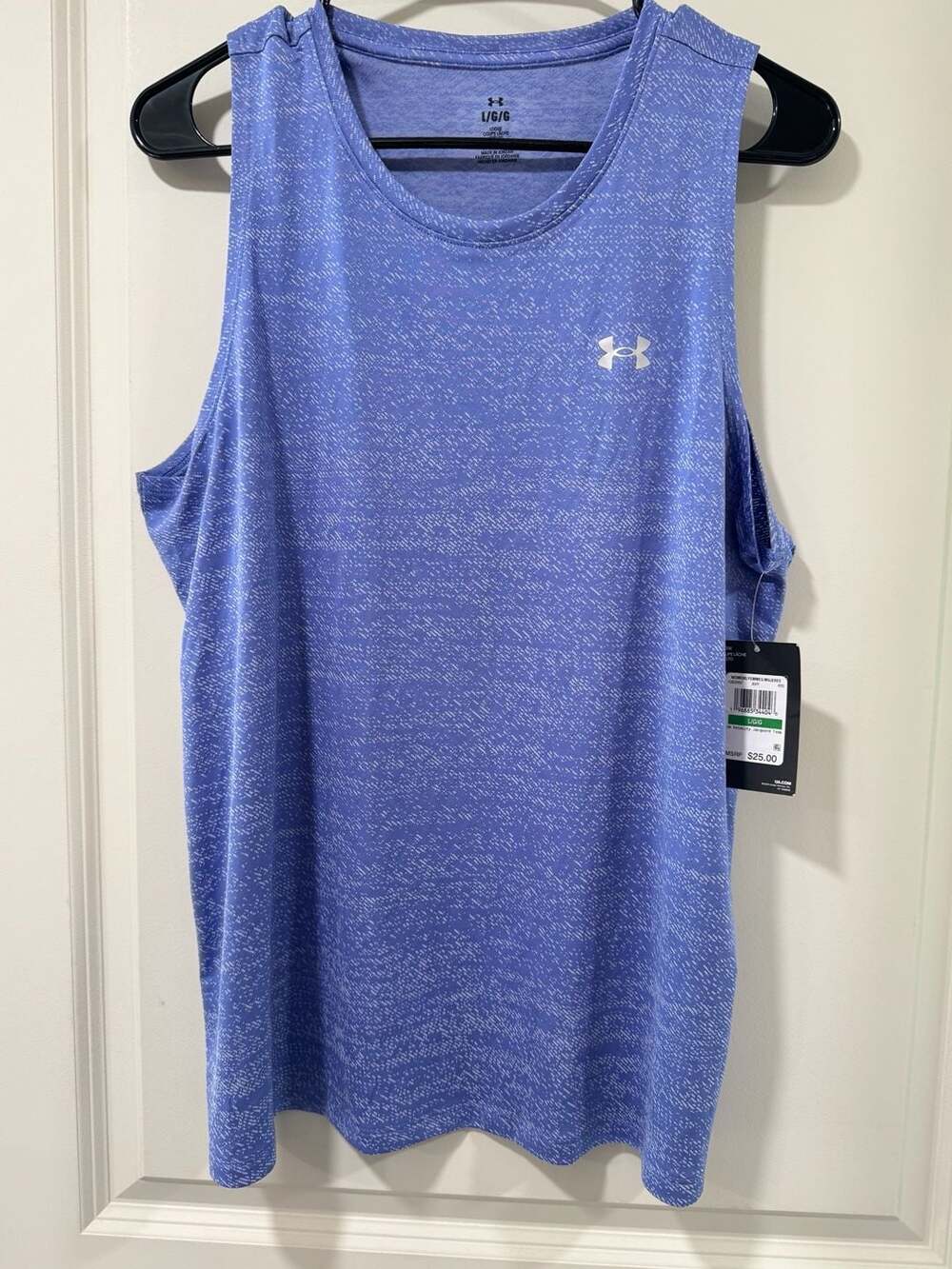 Under Armour Velocity Jacquard Tank Purple Athleisure Gym Running Large